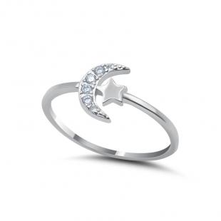 Серебряное кольцо<br> 012022725A, куб.цирконий